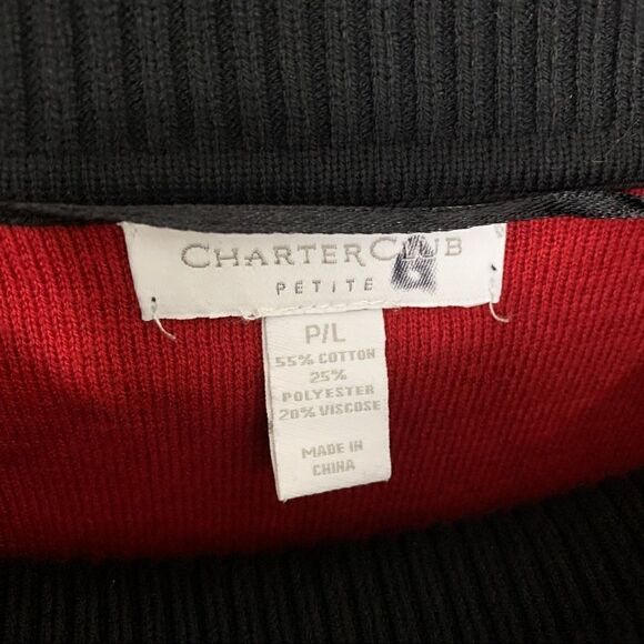 Charter Club medium red sweater‎ - Picture 3 of 4
